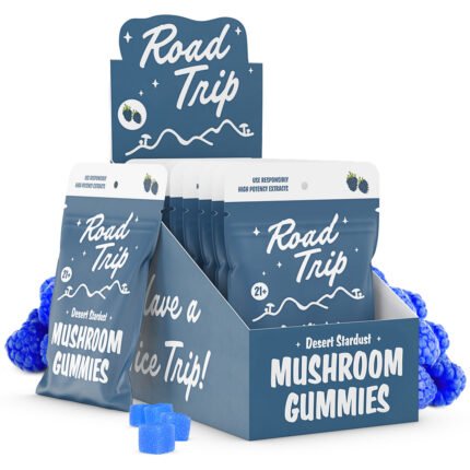 Desert Stardust Magic Mushroom Road Trip Gummies - Blue Raspberry