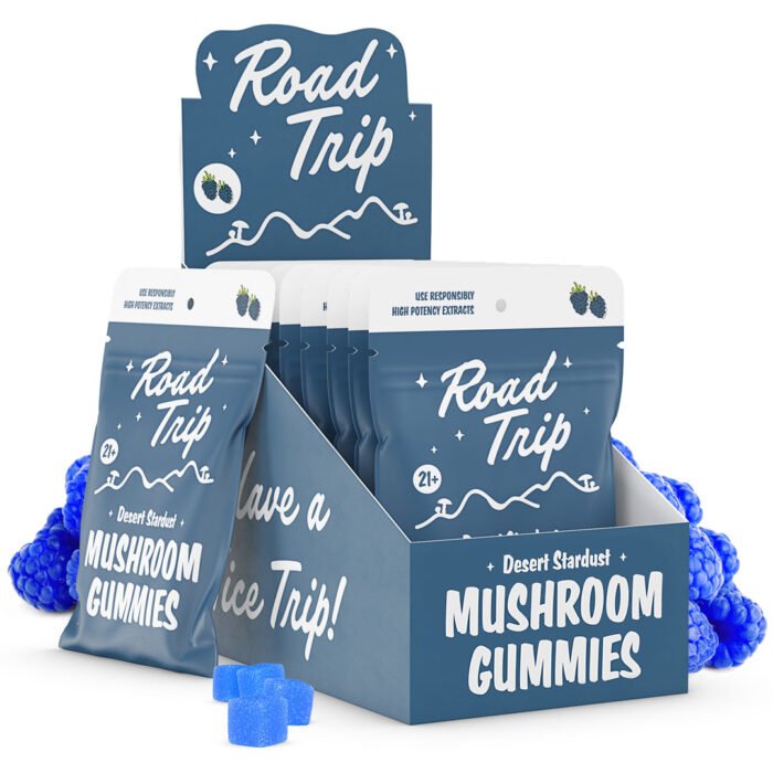 Desert Stardust Magic Mushroom Road Trip Gummies - Blue Raspberry