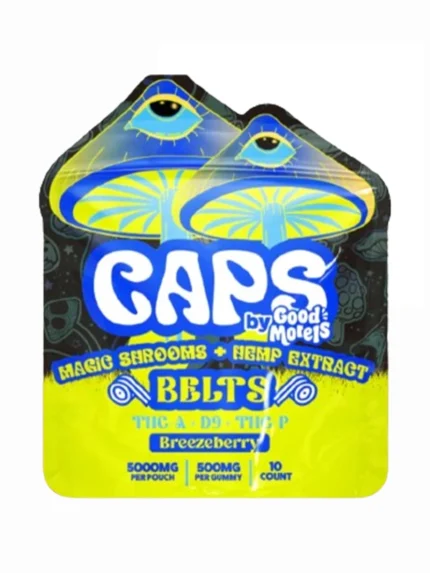 Breezeberry Caps by Good Morels Magic Shrooms + Hemp Extract Belts Gummies 5000mg