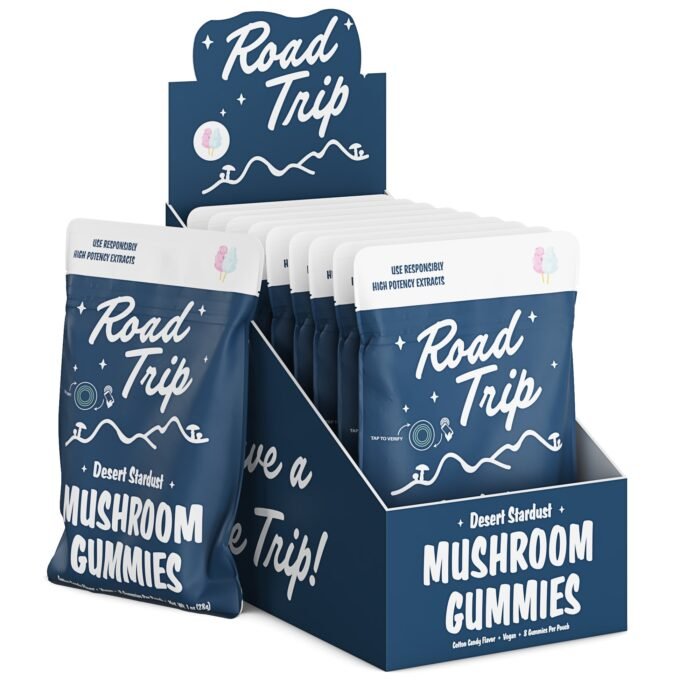 Desert Stardust Magic Mushroom Road Trip Gummies - Cotton Candy