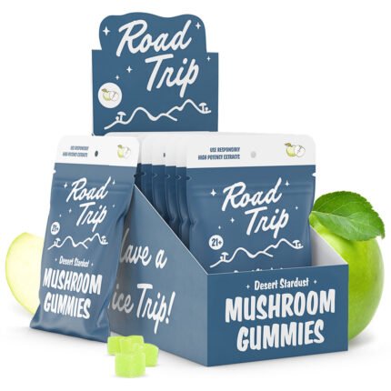 Desert Stardust Magic Mushroom Road Trip Gummies - Green Apple